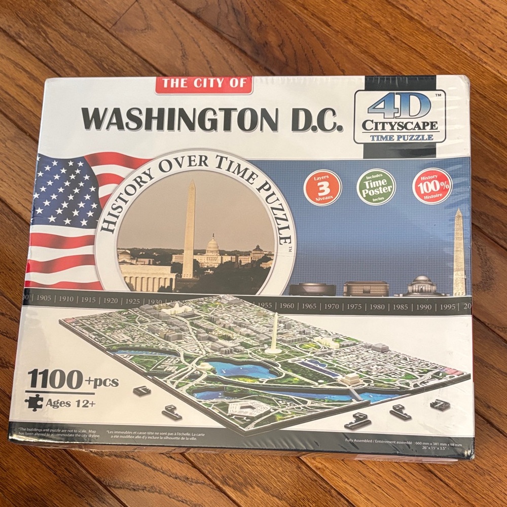 4D Washington DC Skyline Time Puzzle